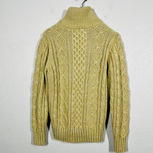 Vintage Thane Cowl Neck Grandpa Sweater Button Long Sleeve Cream - S RESHOOT TAG - Picture 3 of 5